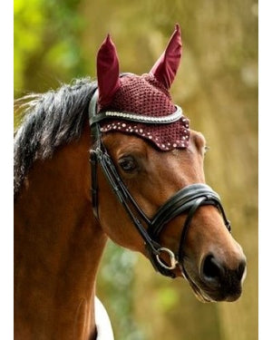 HB Oornetje met Swarovski - Burgundy