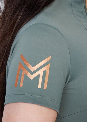 Maximilian Short Sleeve Base Layer - Dusty Green - Horse Musthaves