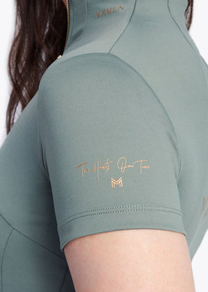 Maximilian Short Sleeve Base Layer - Dusty Green - Horse Musthaves