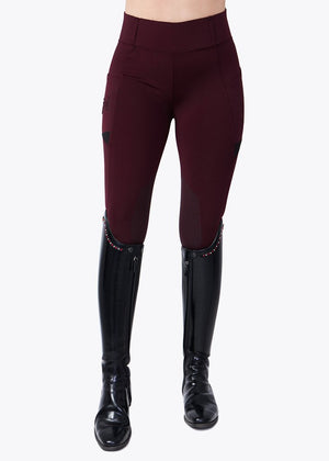 Maximilian Tech Rijleggings 2.0 - Rioja/Zwart