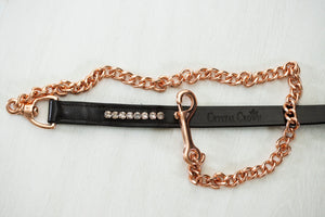 Crystal Crown Leadrope - Rosé Patina - Horse Musthaves