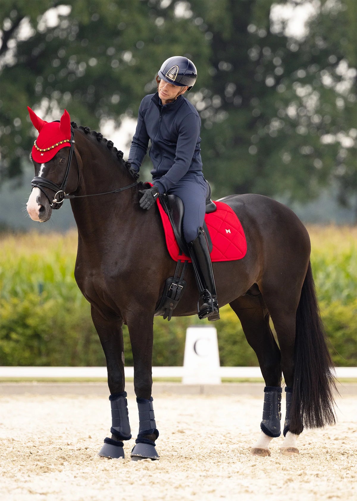 Maximilian Velvet Oornetje (Crimson)