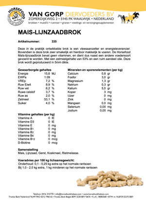 Horsefood Maïs Lijnzaadbrok