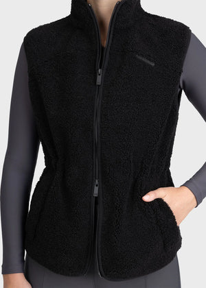 Maximilian Sherpa Teddy Vest (Zwart)