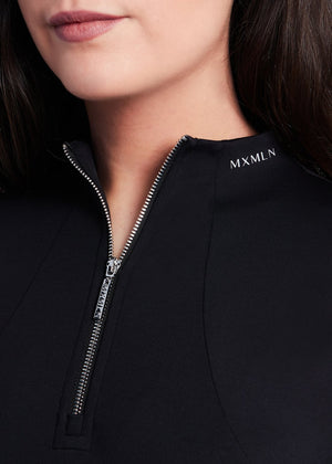 Maximilian Long Sleeve Base Layer - Black/Silver - Horse Musthaves