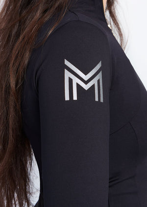 Maximilian Long Sleeve Base Layer - Black/Silver - Horse Musthaves