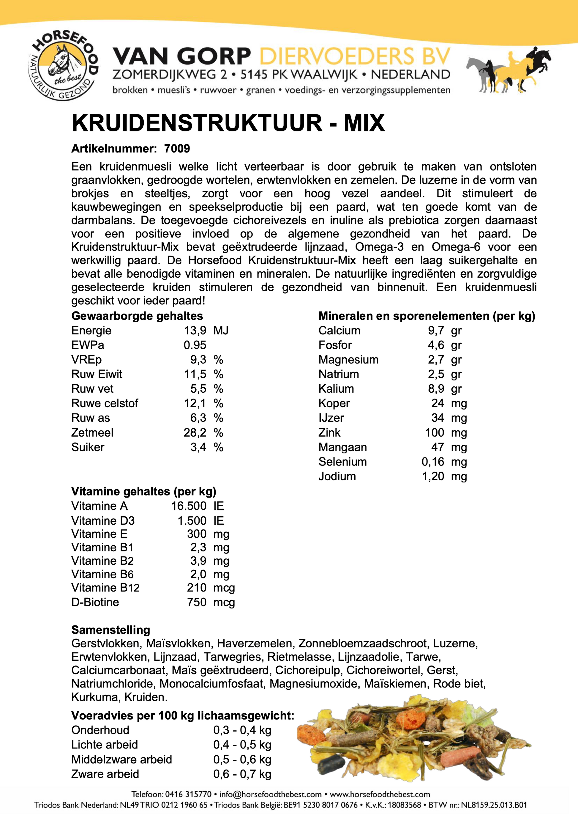 Horsefood Kruidenstruktuur-Mix