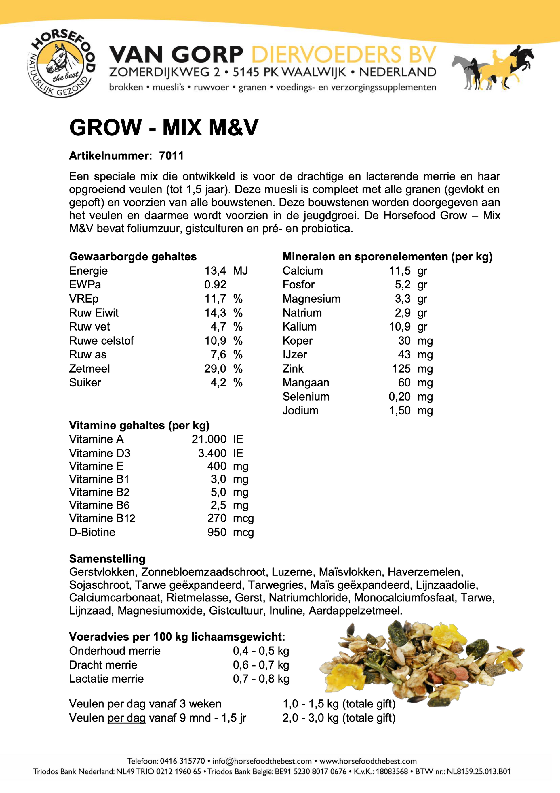 Horsefood Grow-Mix (Merrie & Veulen)