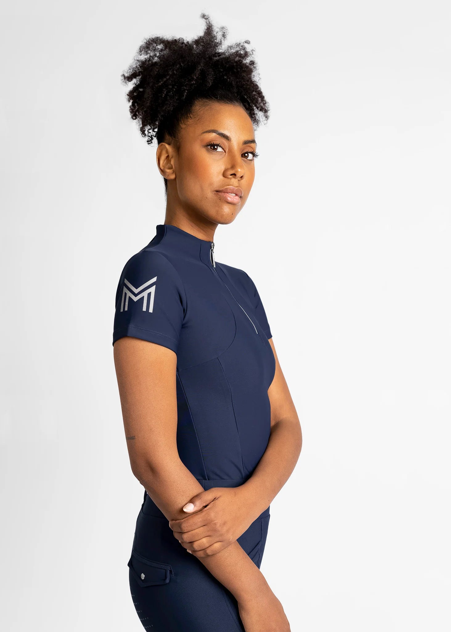 Maximilian Short Sleeve Base Layer - Navy - Horse Musthaves