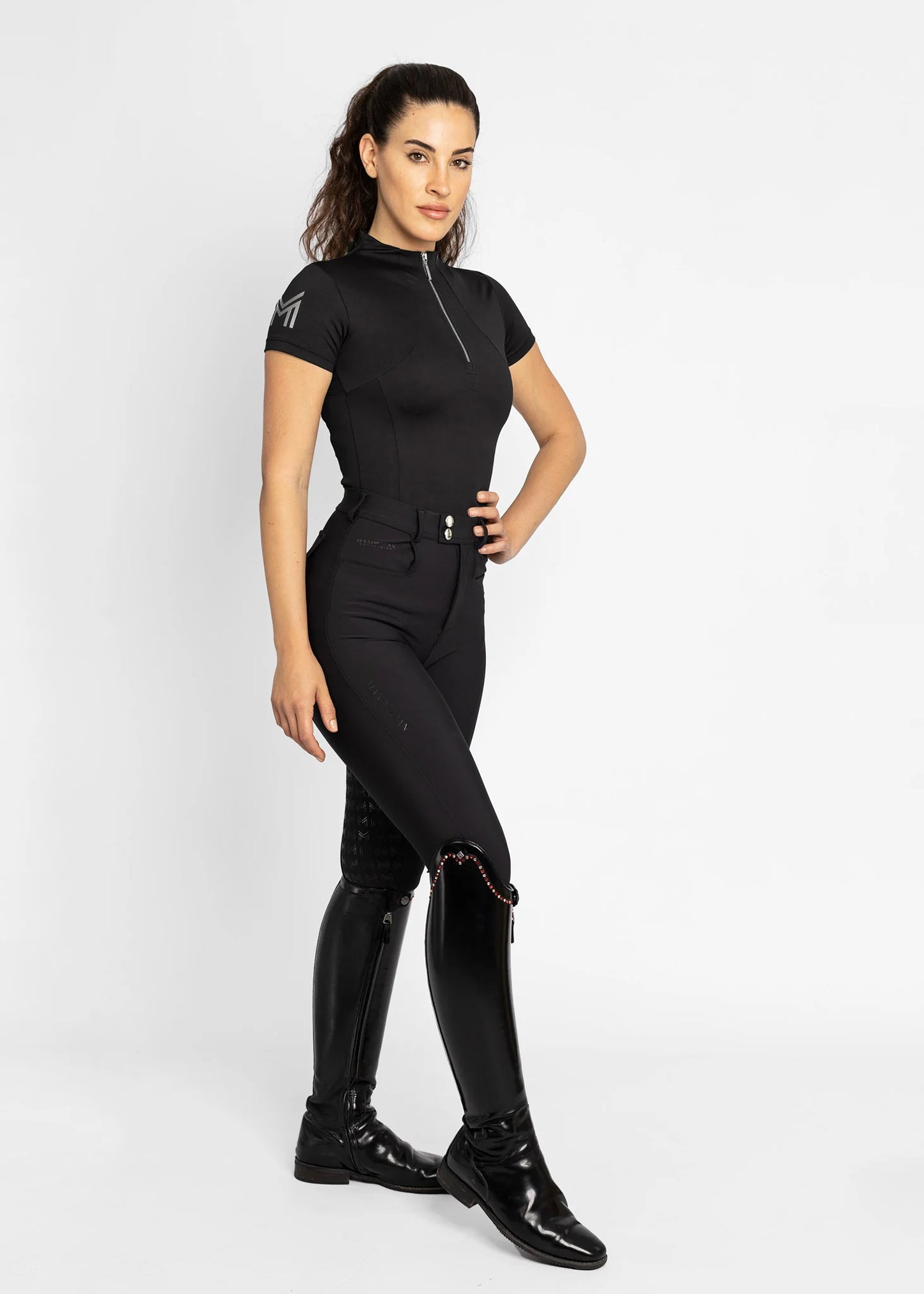 Maximilian Short Sleeve Base Layer - Black/Silver