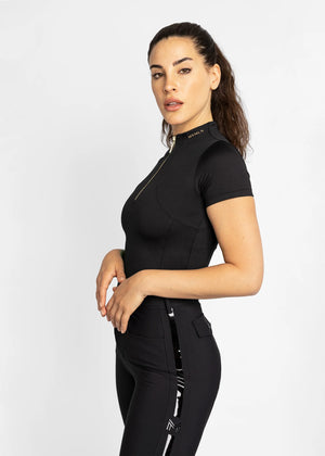 Maximilian Short Sleeve Base Layer - Black/Gold