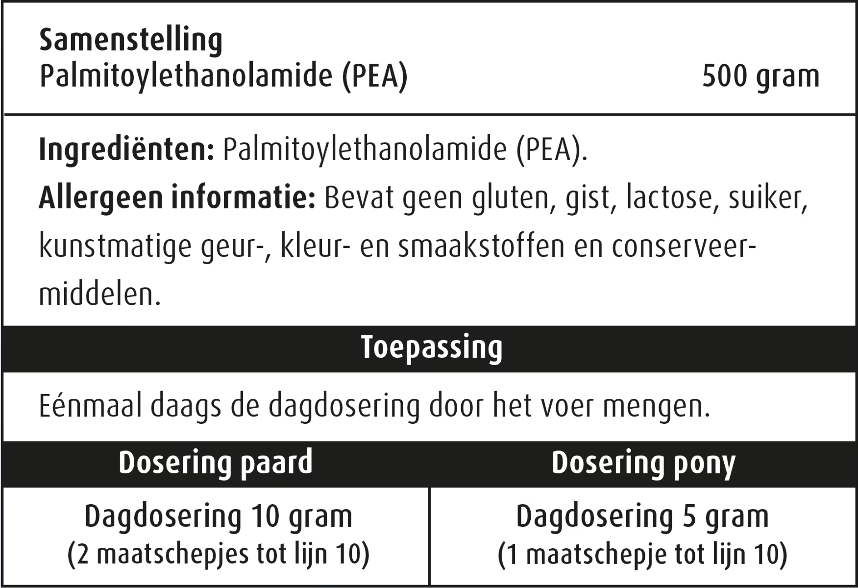 Pharmox Paard & Pony PEA 100% Puur