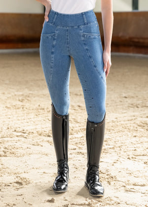 Maximilian Pro Rijleggings (Denim)