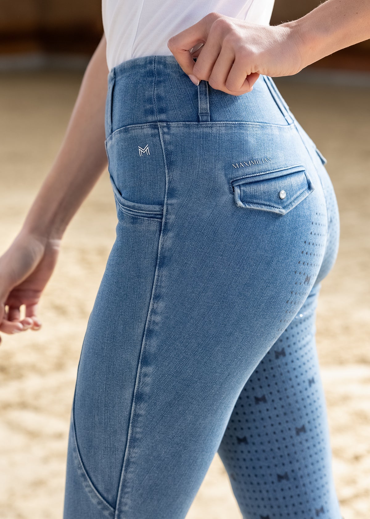Maximilian Pro Rijleggings (Denim)