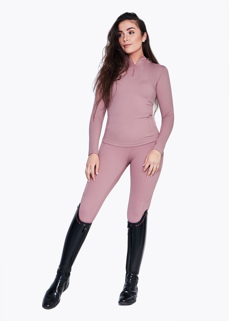 Maximilian Long Sleeve Base Layer - Rose Taupe - Horse Musthaves