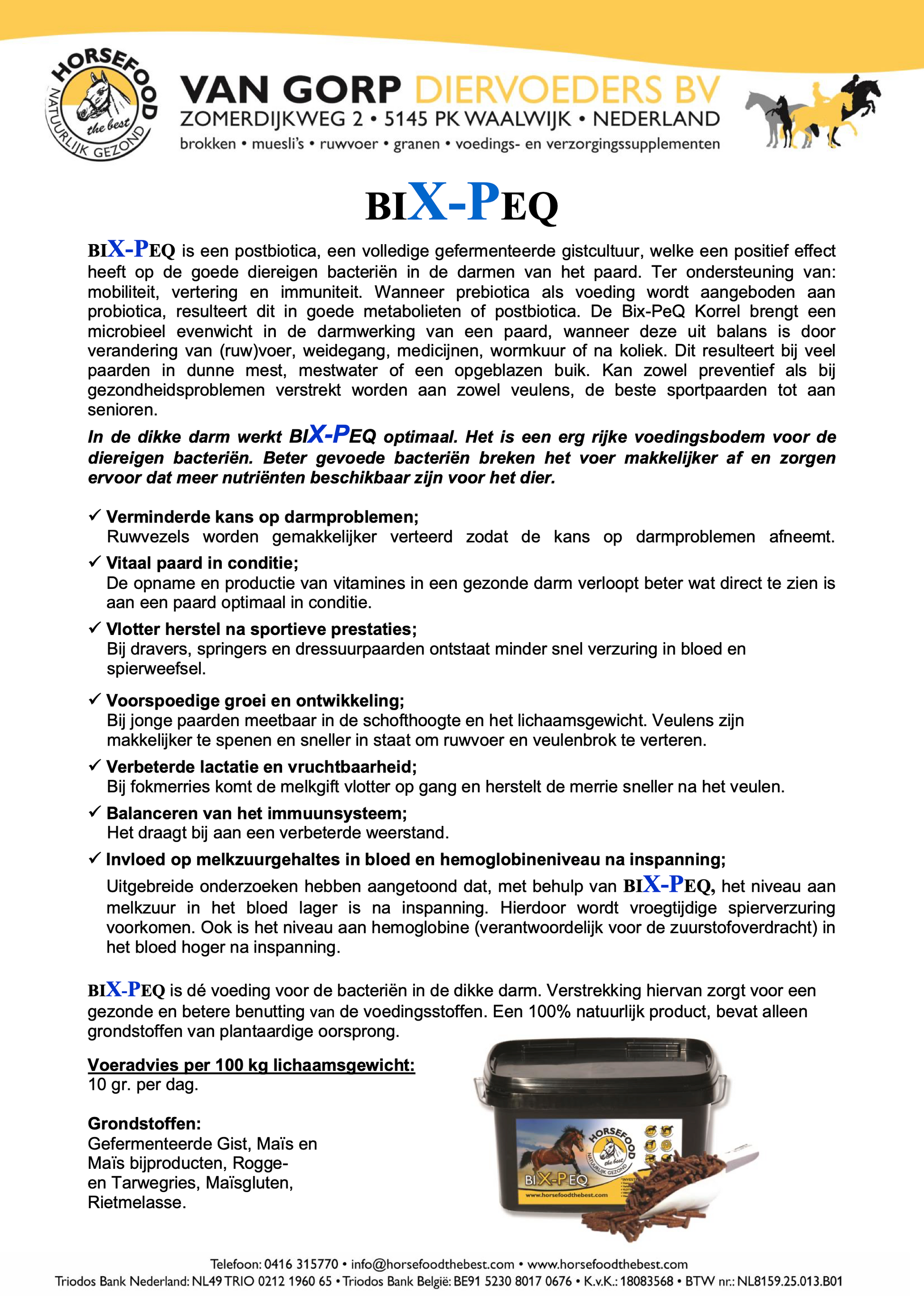 Horsefood BIX-PEQ Korrel (Postbiotica)