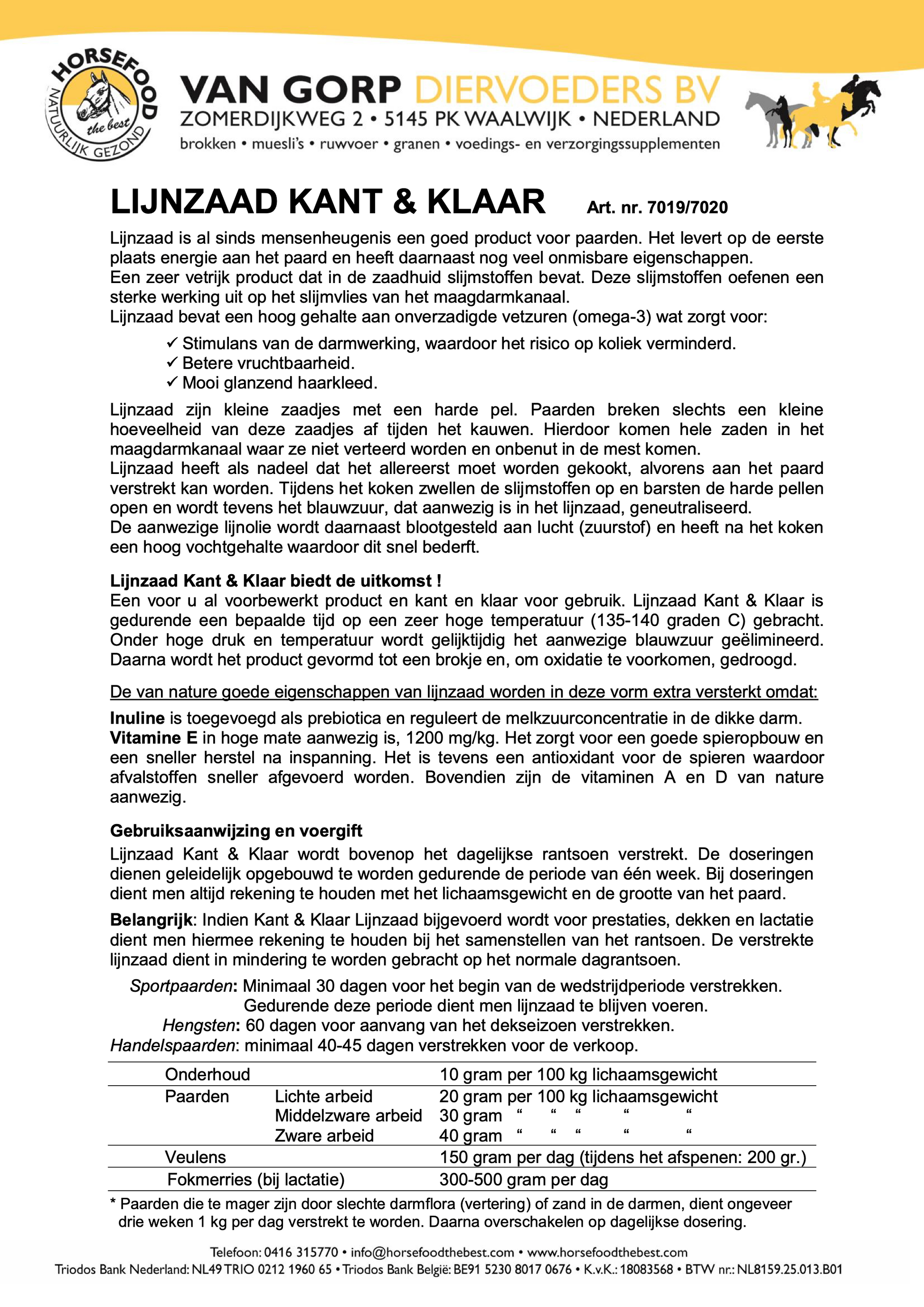 Horsefood Lijnzaad Kant & Klaar