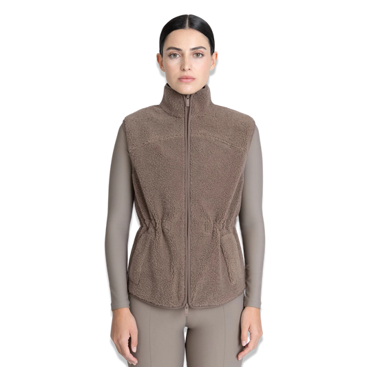 Maximilian Sherpa Teddy Vest (Taupe)