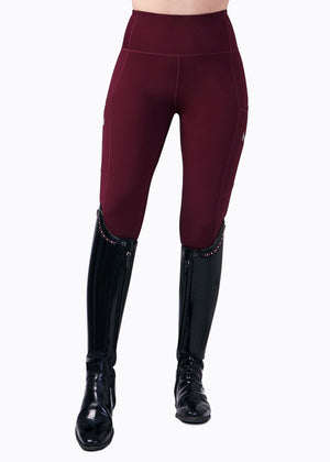 Maximilian Sculpt Riding Leggings - Wine - Horse Musthaves